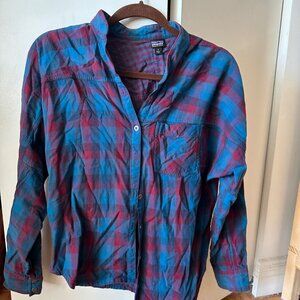 Patagonia collarless flannel